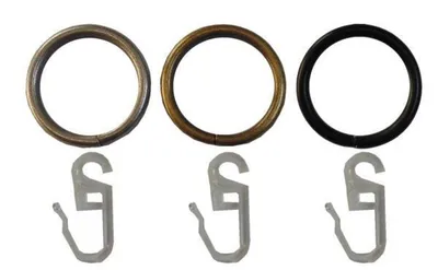 Produktbild von Gardinenringe für Ø16 & Ø20mm Gardinenstangen (Schwarz, 20 Stk.)