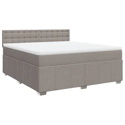 Immagine prodotto di vidaXL Letto a molle con materasso Taupe 180x200 cm in tessuto