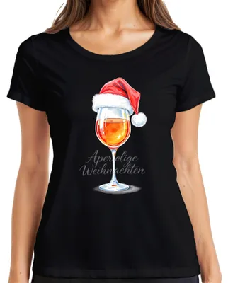Obrázok produktu pre Aperol Christmas Aperol Spritz Cocktail Gift Party Bar Dámske tričko, čierne, L