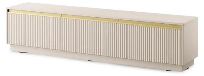 Produktbild von Lowboard Westa Beige gerillte Fronten goldene Füße B 181,5 x H 42 x T 39 cm