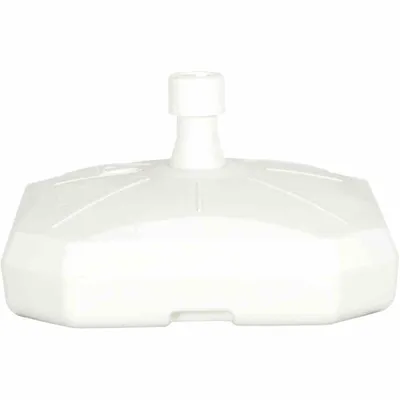 Produktbild von Siena Garden Garda Schirmständer, Weiß, befüllbar, mit Rollen, UV-stabilisiert und lichtecht, aus Polyethylen-HD, 60x60x20 cm, für Schirmstöcke Ø 30-55 mm