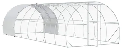 Obrázok produktu pre vidaXL Klietka pre slepice, strieborná, 800 x 300 x 200 cm, pozinkovaná oceľ