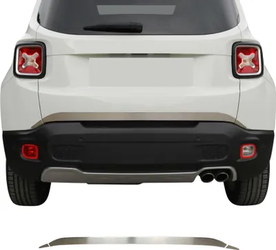Image de Garniture de Hayon Coffre pour Jeep Renegade 2015-2021 acier inox Brossé 3 Pcs