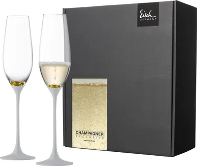 Produktbild von EISCH 2 Sektgläser 500/79 gold/weiß im Geschenkkarton CHAMPAGNE EXCLUSIV 47750079/ 180185