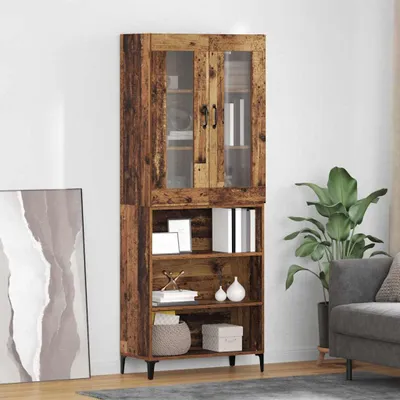 Obrázok produktu pre vidaXL Highboard old wood 69,5 x 34 x 180 cm materiál na báze dreva