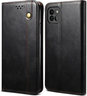 Image de Etui pour Samsung Galaxy A22 5G, étui en cuir avec fonction stand noir