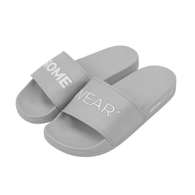 Produktbild von HOME WEAR PVC Pantoletten SUN Uni - Hellgrau | Badeschuhe,Badeschlappen ,Hausschuhe,Badelatschen,Schlappen