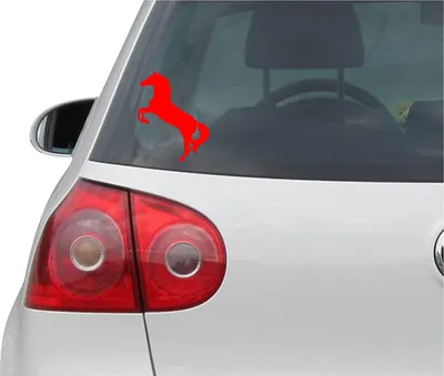 Produktbild von Aufkleber / Autoaufkleber - JDM - Die cut - Pferd #5 - Auto, Truck, Notebook, Laptop - rot - 109mmx139mm