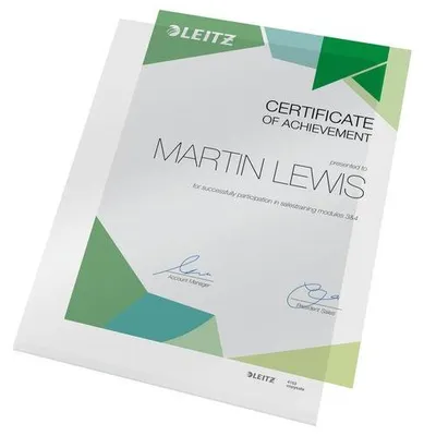 Produktbild von Leitz 41530003, A4, Polyvinylchlorid (PVC), Transparent, Porträt, 220 mm, 312 mm
