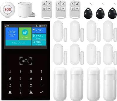 Immagine prodotto di Sistema di allarme di sicurezza, compatibilità wireless, supporto multilingue, 4G-E, spina UE