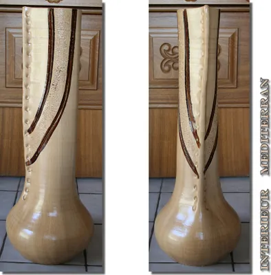 Produktbild von BODENVASE "FALLUS" - Größe 70 cm - Keramik Beige