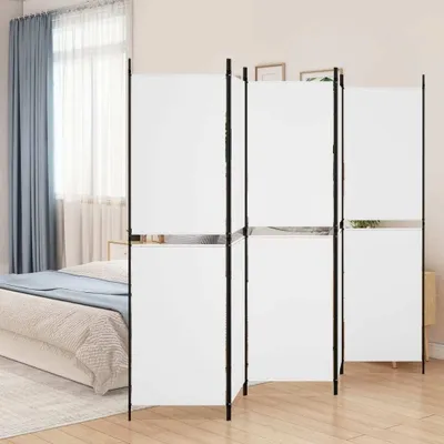 Produktbild von "2026 Promotion" 5-tlg. Paravent Weiß 250x180 cm Stoff - Paravents CC21177