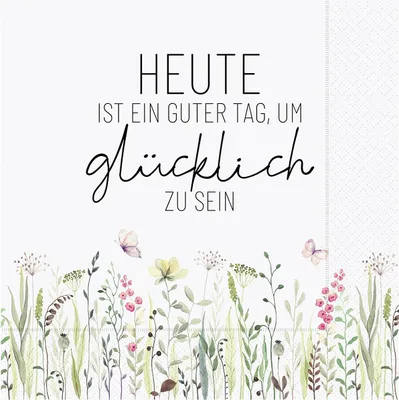 Produktbild von LA VIDA Lunch-'Serviette fÃ1/4r Dich - Heute ist ein guter Tag, um glÃ1/4cklich zu sein' 20er Pack 412160