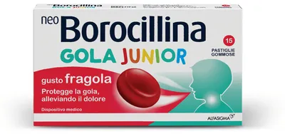 Immagine prodotto di Neoborocillina Gola Junior 15 Pastiglie Gusto Fragola