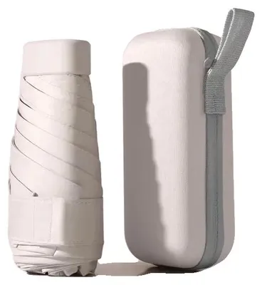 Obrázok produktu pre Dáždnik, ochrana pred UV žiarením, kompaktný a všestranný, BIELY, 8K-b, železo-b