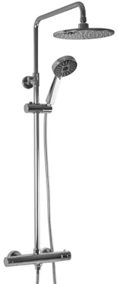 Produktbild von PaulGurkes Duschsystem mit Thermostat Aufputz Regendusche Set Brausegarnitur