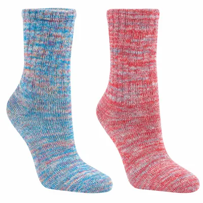 Produktbild von RS Harmony Winter Bambus Viskose Socken Color-Garn Rot Hellblau Gr. 43-46 2 Paar