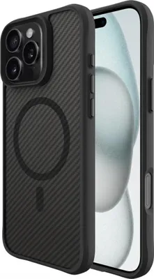 Zdjęcie produktu dla imoshion Rugged Hybrid Carbon Case z MagSafe dla Apple iPhone 16 Pro - czarny