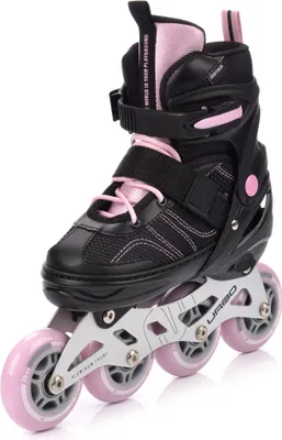 Produktbild von Meteor Urbo Verstellbare Inlineskates – Komfortabel, stabil und sicher mit ABEC-9 Lagern – Schwarz/Pink, Größe L 38-41