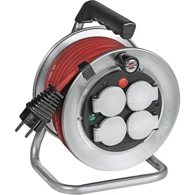 Produktbild von Brennenstuhl Kabeltrommel Silver Baby 10m (IP44), France