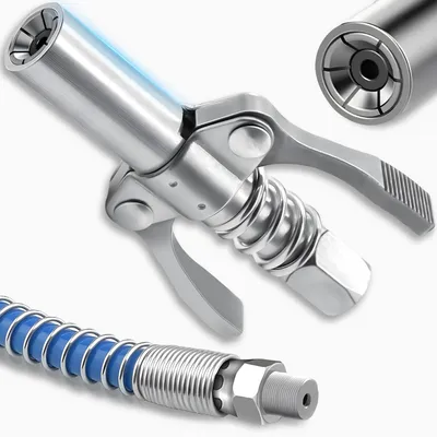 Produktbild von Fettpresse-Öl-Einfüllstutzen, Kupplung Schmier Schnellanschluss für Fettpresse kompatibel mit M6 M8 M10 M12 M14 10000 PSI 1/8” NPT Retoo