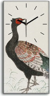 Produktbild von Küche Wohnzimmer Wand Leinwand Uhr 30x60 Malerei Asiatische Tier Vögel Kunst - schwarze Hände