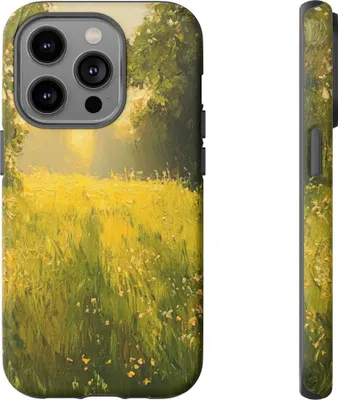 Produktbild von Sonnenbeschienene Blumenwiese – Hülle Kompatibel mit iPhone 14 Pro