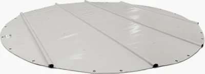 Produktbild von SafeDeluxe® PREMIUM Runde Poolplane Stangenabdeckung ohne Stangen (Durchmesser der Plane = 420cm, Lichtgrau RAL7035) Rollabdeckung Poolabdeckung Abdeckung aus LKW Plane