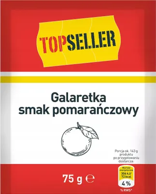 Zdjęcie produktu dla Tops Galaretka pomarańczowa 75 g