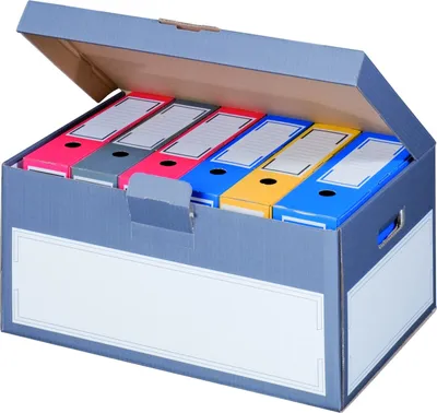 Produktbild von 200 x Archivboxen Archivschachteln Ordnerkartons mit Klappdeckel in edlem Anthrazit