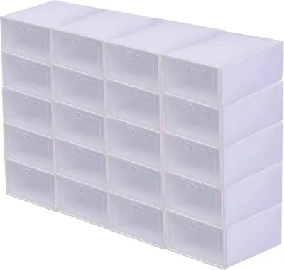 Produktbild von Stapelbare Schuhboxen 20 Stück Faltschuhboxen für Sneaker