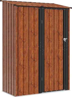 Image de vidaXL Cabanes de jardin Marron 140,5 x 74 x 200 cm Métal