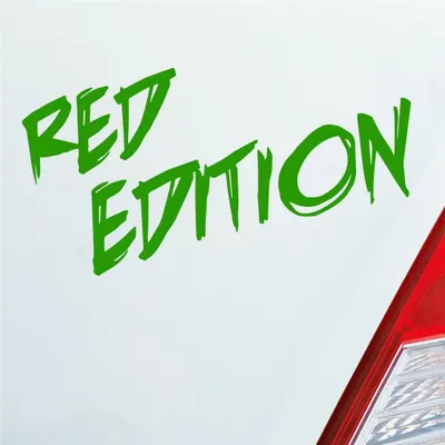 Produktbild von Auto Aufkleber Red Edition Auto Car Tuning 15x7 cm Hellgrün Sticker Heckscheibenaufkleber