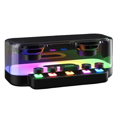 Produktbild von Multifunktionaler Bluetooth Lautsprecher, Kabellose Soundbar,mit mechanischen Tasten,mit RGB-Beleuchtung,kabelloses Laden,Bluetooth 5.0