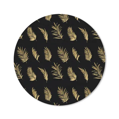 Produktbild von MuchoWow® Mauspad Mousepad Tropical - Schwarz - Blatt 40x40 cm - Mousepads - Maus Mat - Pad - Mausunterlage - Schreibtisch Accessoires