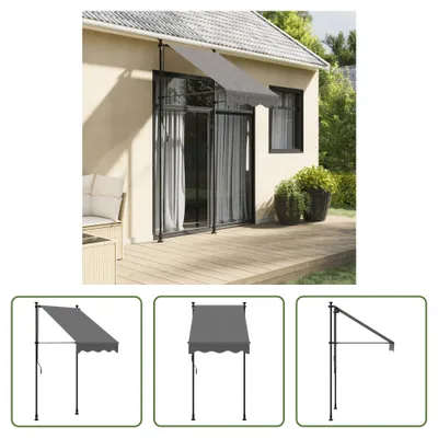 Obrázek produktu pro The Living Store Stahovací markýza antracit 100x150 cm látka a ocel