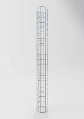 Produktbild von Gabionensäule rund feuerverzinkt, 22 cm  Durchmesser, 200 cm Höhe, MW 5 cm x 10 cm