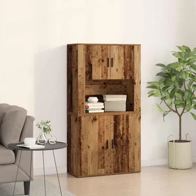 Obrázek produktu pro vidaXL Highboard old wood 80 x 33 x 150 cm materiál na bázi dřeva