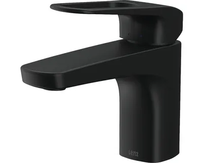 Produktbild von Lenz INOA Waschtischarmatur Schwarz matt mit ComfortZone 100 mm, schwenkbare Mischdüse, Push-to-Open Ventil, Hochdruck, 46011151