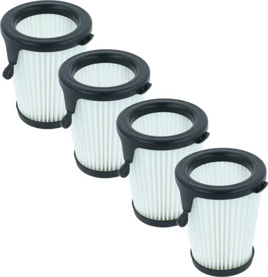 Produktbild von vhbw 4 Staubsaugerfilter kompatibel mit Milwaukee M12, 0850-20 Staubsauger - HEPA-Filter Schwarz Weiß