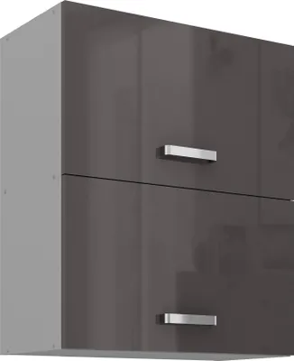 Produktbild von Küchen Hängeschrank 60 Hochglanz Grau Küchenzeile Küchenblock Küche Grey Bianca
