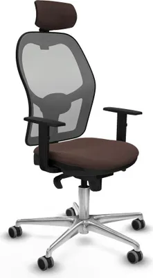 Image de Chaise de bureau Piqueras y Crespo 1D086G2 Gris Marron foncé