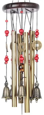 Produktbild von Windspielglocke, chinesische Metallglocke, Feng-Shui-Glücksbringer für Zuhause