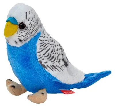 Obrázok produktu pre Maskotka Pluszowa Papuga Falista Biało-Niebieska 13 cm Beppe