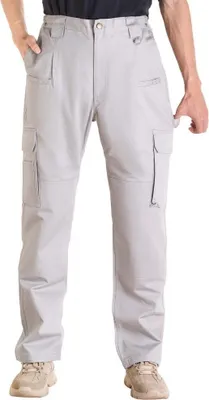 Produktbild von Arbeitshose Herren Baumwolle Grau Größe L - Flammhemmend mit Mehreren Taschen - Brandschutzhose für Herren