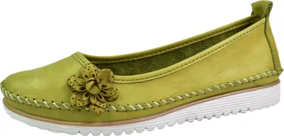 Produktbild von Andrea Conti Damen Ballerina bequem Leder Blume Applikation 0023645, Größe:39 EU, Farbe:Grün