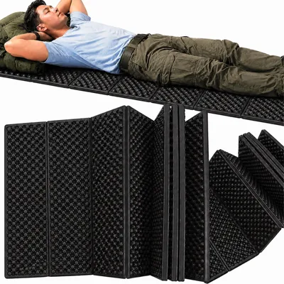Obrázek produktu pro skládací karimatka turistická podložka 180x60 černá cvičební kempingová do stanu 1,5 cm