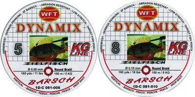 Produktbild von WFT Round Dynamix Barsch red 150m, Durchmesser/Tragkraft:0.08mm / 5kg Tragkraft