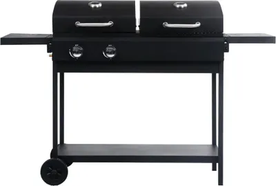 Produktbild von vidaXL Gas- und Holzkohle-Grill mit 2 Brennern