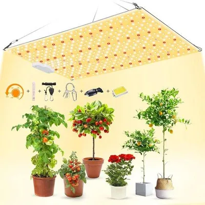 Image de Lampe de culture LED de 150 W - 476 LED - spectre complet - UV et IR - pour la culture des plantes